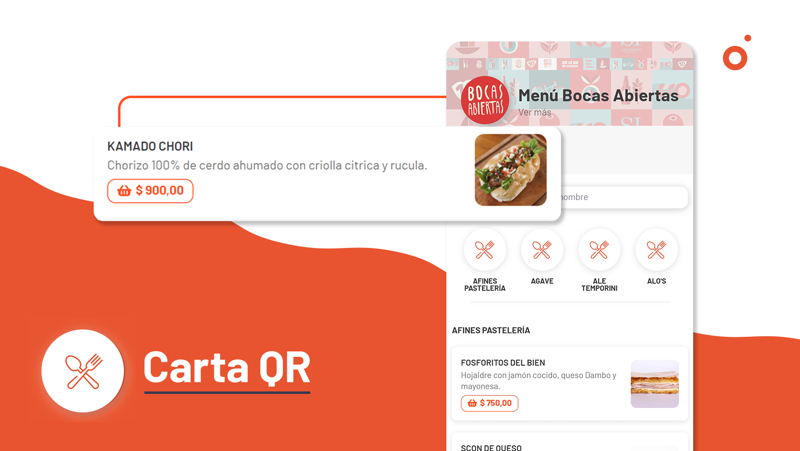 Carta QR del festival Bocas Abiertas 2022